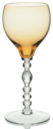 Tally Ho Amber (Amber Bowl, Clear Stem, Stem 1402) Wine Glass