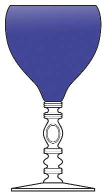 Tally Ho (Cobalt Bowl, Clear Stem, (Stem 1402) by Cambridge