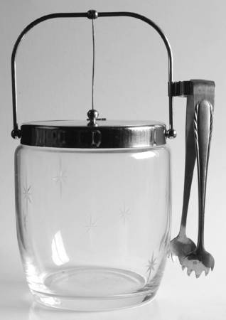 Star Dust Ice Bucket & Handled Lid with Tongs
