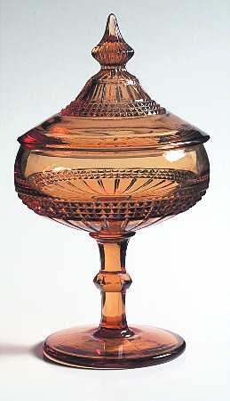 Wetherford Amber Candy Box with Lid