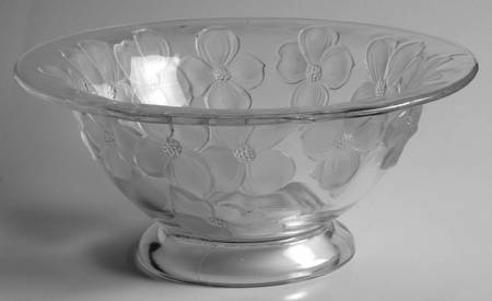 Dogwood Clear (Satin) 10" Footed Bowl
