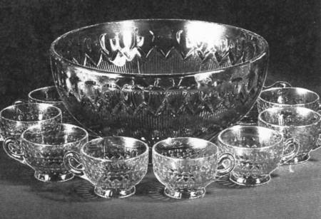 Jenny Lind (14 Pc) Punch Set (Punch Bowl,12 Cups, Ladle)