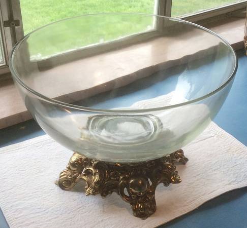 Golden Elegance Punch Bowl