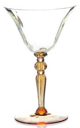 3035 Yellow (Yellow Bowl, Amber Stem) Champagne/Tall Sherbet