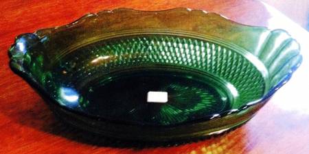 Mt. Vernon Forest Green 11" Oval Bowl