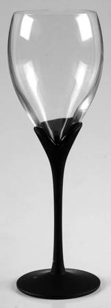 Amaryllis Black (Frosted) Wine Glass