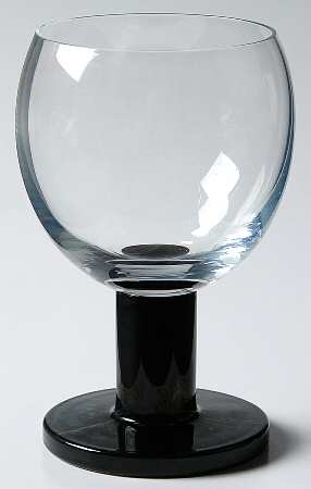 Viva Black Wine Glass