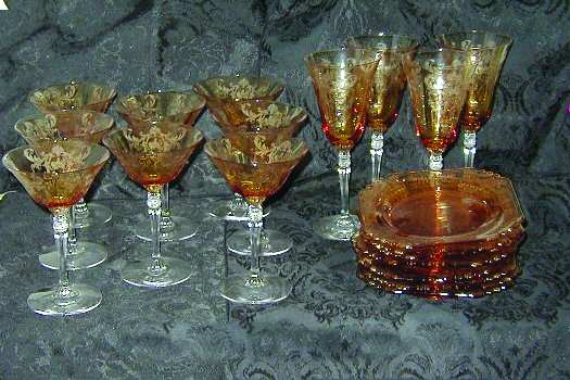 Hester Amber (Stem 1470) by Central Glass Works