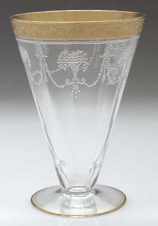 Etch 701 Clear (Full Gold Encrusted) 13 Oz Flat Tumbler