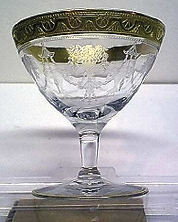Etch 701 Clear (Full Gold Encrusted) Low Sherbet