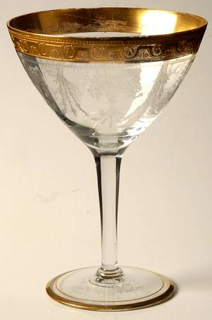 Etch 701 Clear (Full Gold Encrusted) Champagne/Tall Sherbet