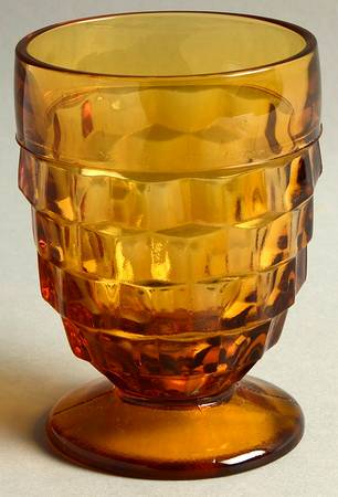 Whitehall Amber Footed Tumbler