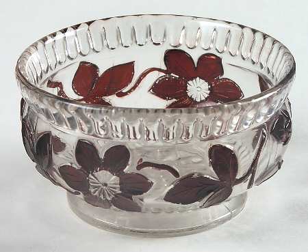 Clematis Ruby Flashed by Crystal Glass 