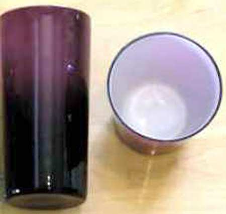 COL13 Amethyst (Cased White Bowl) Flat Tumbler