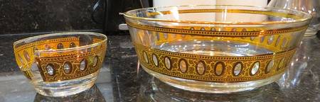 Antigua Chip & Dip Dessert Set with Metal Handle