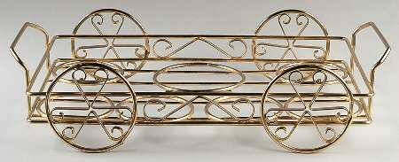 Paisley Metal Rectangular Beverage Set Tray