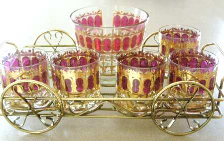 Cranberry Scroll Ice Bucket