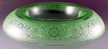 Etch 727 Green (No Trim) Rolled Edge Bowl