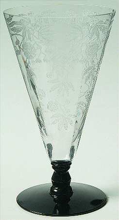 Rosalie Black Clear 9 Oz Footed Tumbler