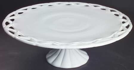 Lace Edge Milk Glass by Colony