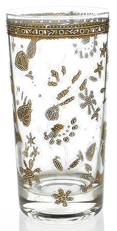 Gold Chantilly 10 Oz Flat Tumbler