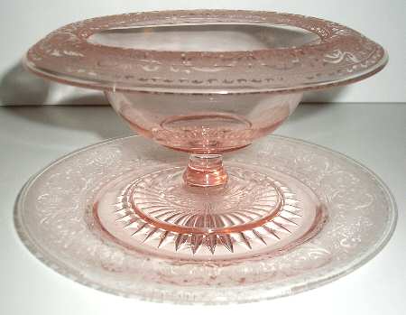 Etch 725 Pink (No Trim) Mayonnaise Bowl and Underplate
