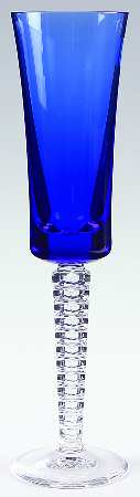 Vertigo Blue Fluted Champagne