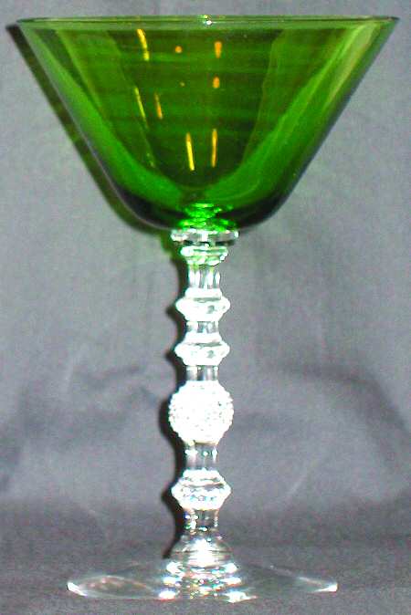 3122 Green (Dark Green) Champagne/Tall Sherbet
