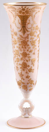 Portia Crown Tuscan 12" Keyhole-Stem Footed Vase