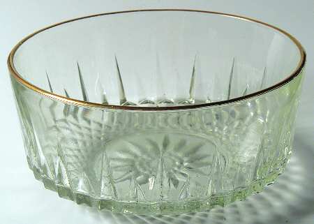 Diamant (Gold Trim) 8" Round Bowl