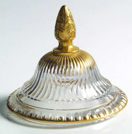 Minerva Clear (Stem 3500, Gold Encrusted) Lid for 12" Footed Urn