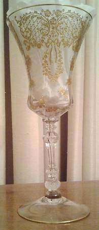 Minerva Clear (Stem 3500, Gold Encrusted) Water Goblet