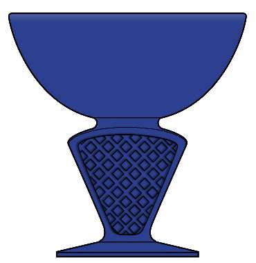 Gaufrette Cobalt Blue