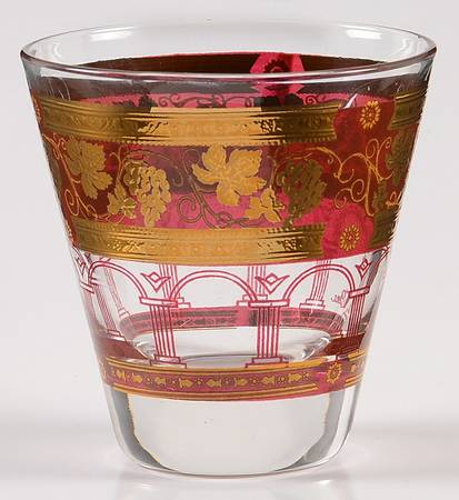 Golden Grapes Burgundy by Cera Glass