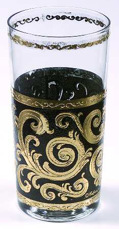 Ebony Baroque 12 Oz Flat Tumbler