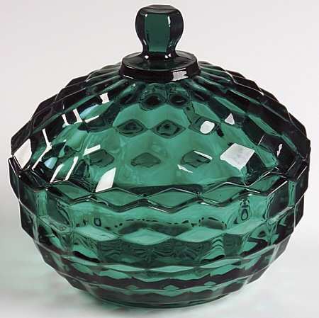 Whitehall Teal Green Candy Dish & Lid