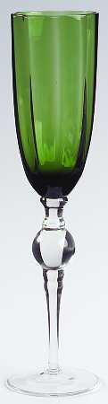 Emerald Glamour Fluted Champagne
