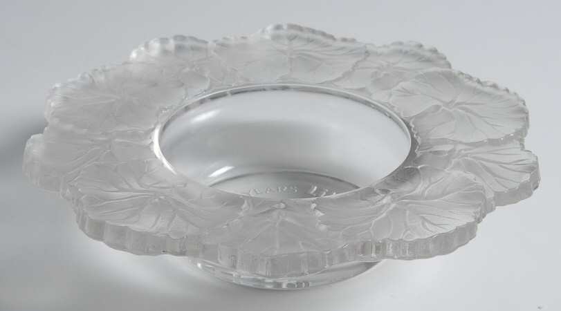 Advertising Signs 5" Advertising Ashtray by Lalique