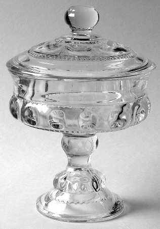 Color Crown Clear Compote & Lid