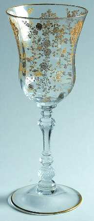Rose Point Gold Encrusted (Stem 3600, 3500) by Cambridge