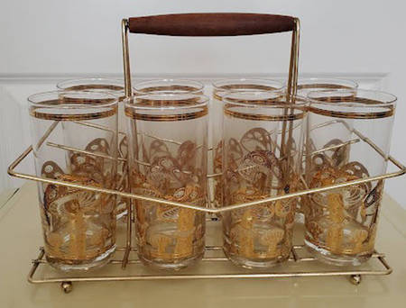 Mushrooms Tumbler Set (8 TUM12 and Metal Holder)