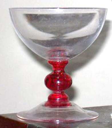 3103 Ruby (Ruby Stem) Champagne/Tall Sherbet