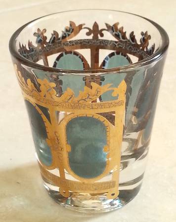 Azure Scroll Shot Glass