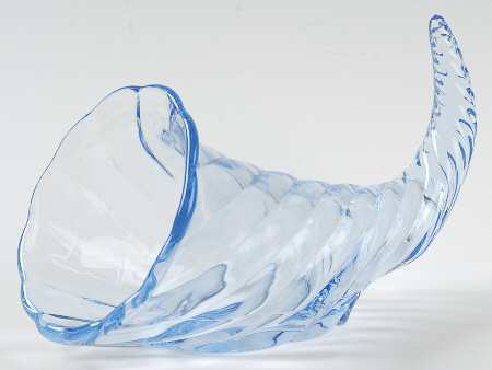 Pristine Blue (Moonlight) Cornucopia Vase