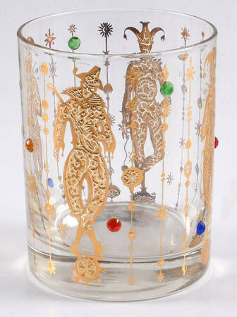 Mardi Gras 12 Oz Flat Tumbler