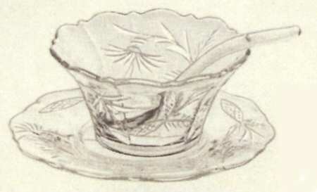 Cut 1064 Mayonnaise Bowl, Underplate and Ladle