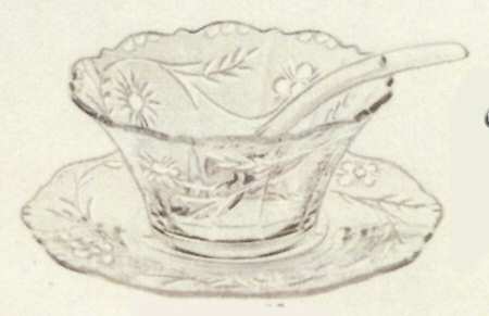 Cut 1065 Mayonnaise Bowl, Underplate and Ladle