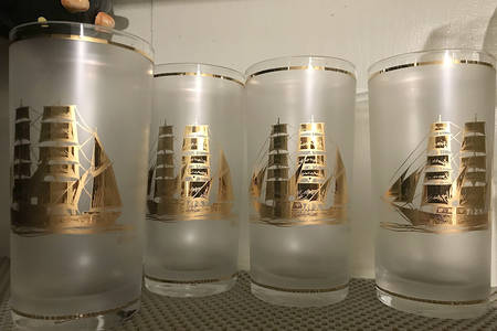 Clipper Ships Highball Glass