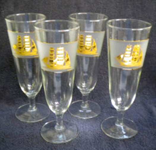 Clipper Ships Pilsner Glass