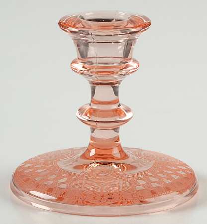 Etch 708 Pink Single Light Candlestick